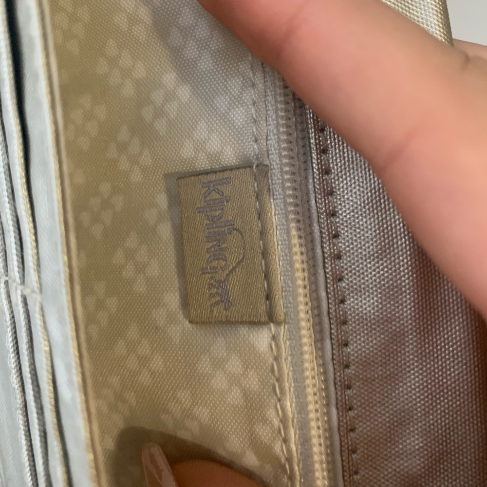 Kipling Teddi Metallic Snap Wallet gold 12 card slots snap button closure - Picture 8 of 8